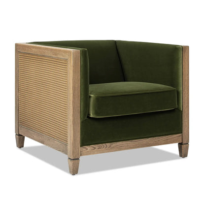 Georgia Cane Rattan Tuxedo Armchair