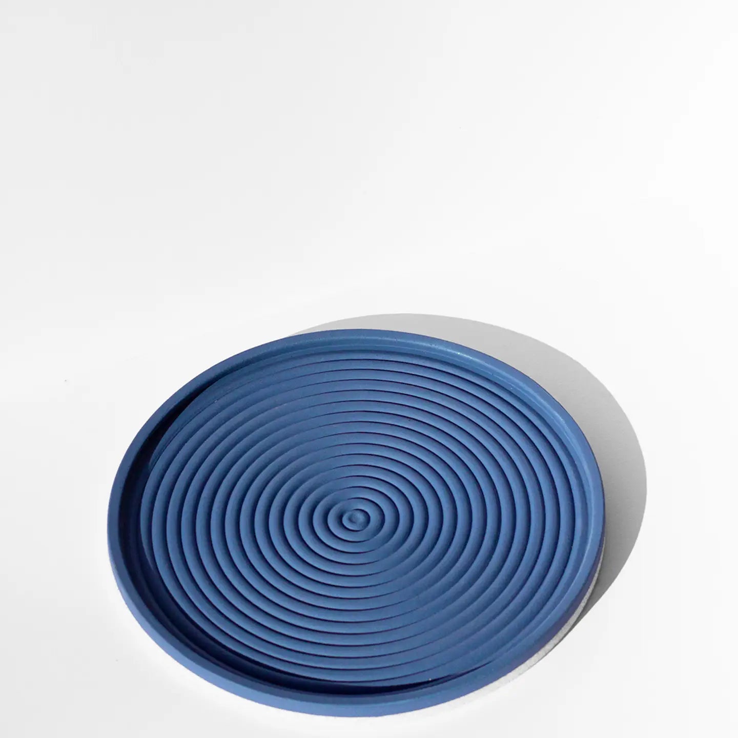 Elim - Concentric Serving Platter, Matte Cobalt