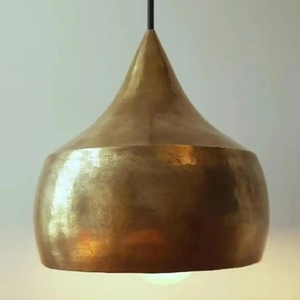Handmade Hammered Brass Pendant Light