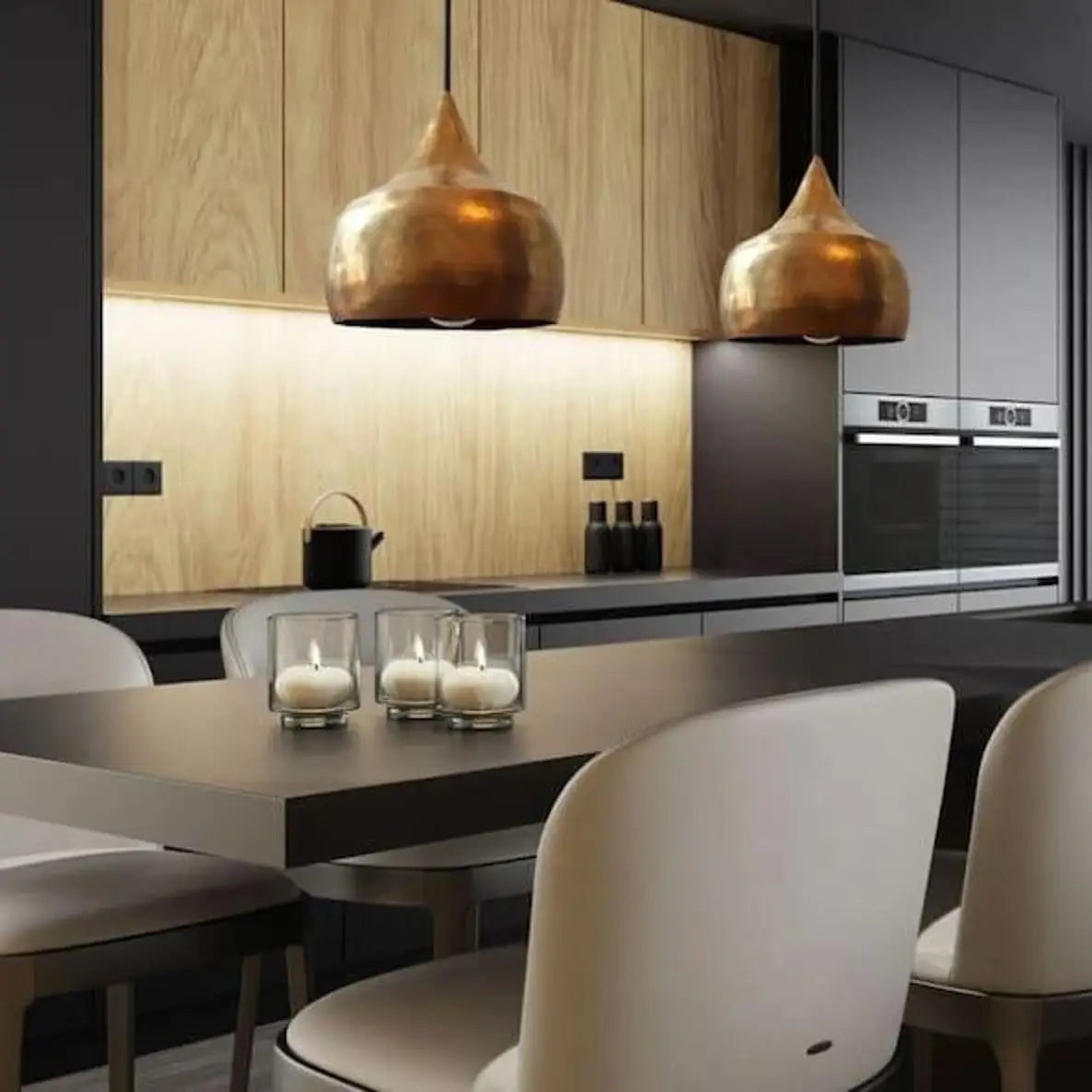 Handmade Hammered Brass Pendant Light