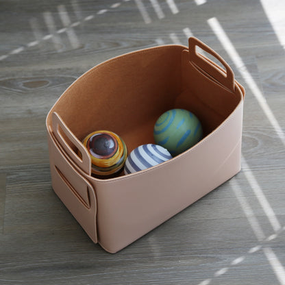 Haddington - Vegan Leather and Felt Storage Basket