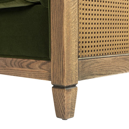 Georgia Cane Rattan Tuxedo Armchair