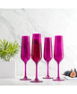 Katram Castle - Set of Four Colored Champagne Flutes