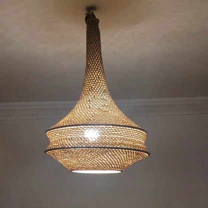 Oracabesa - Modern Crochet Lamp | Boho Light Pendant | Rustic Lampshade