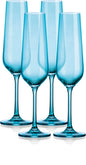 Katram Castle - Set of Four Colored Champagne Flutes