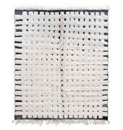 Black and white checkered Morroccan Rug