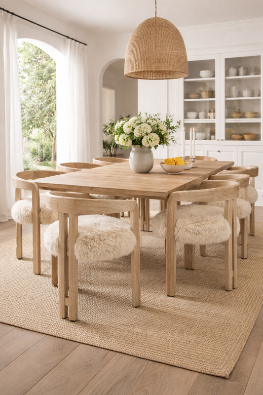 Millwick 21" Low Back Genuine Fur Dining Chair