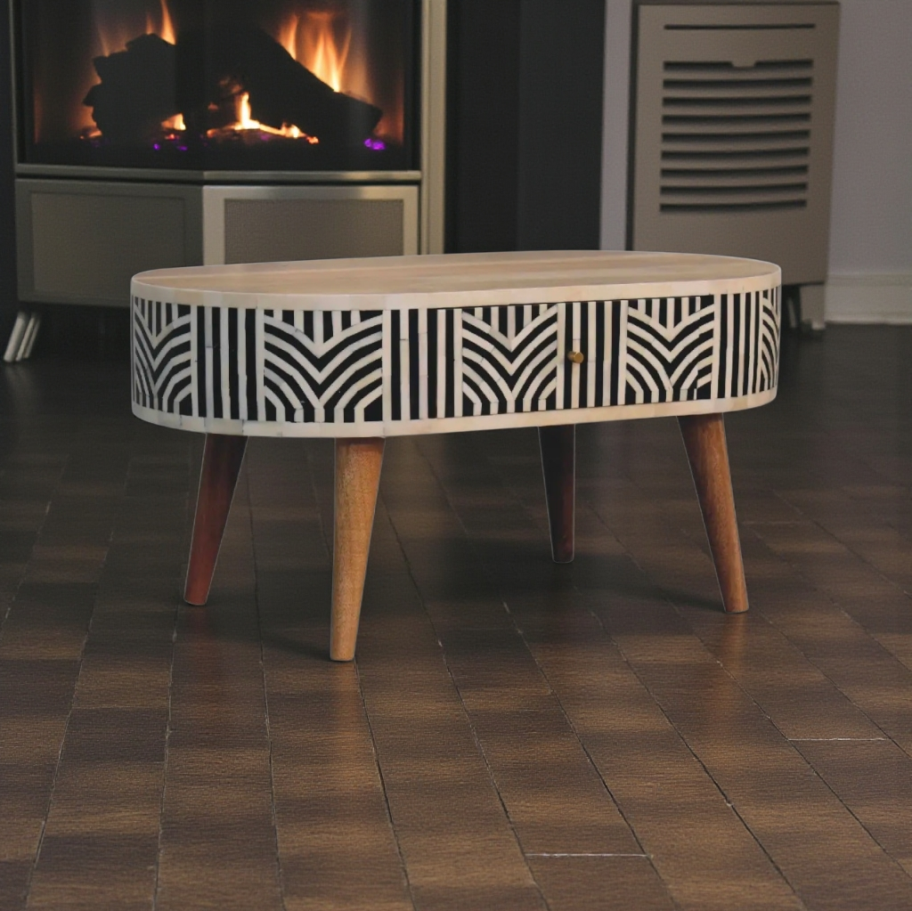 Edessa Bone Inlay Coffee Table - DesignsByZuedi