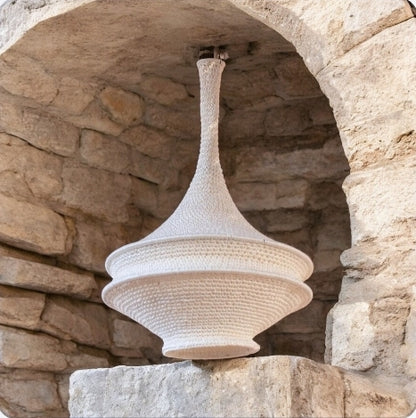 Oracabesa - Modern Crochet Lamp | Boho Light Pendant | Rustic Lampshade