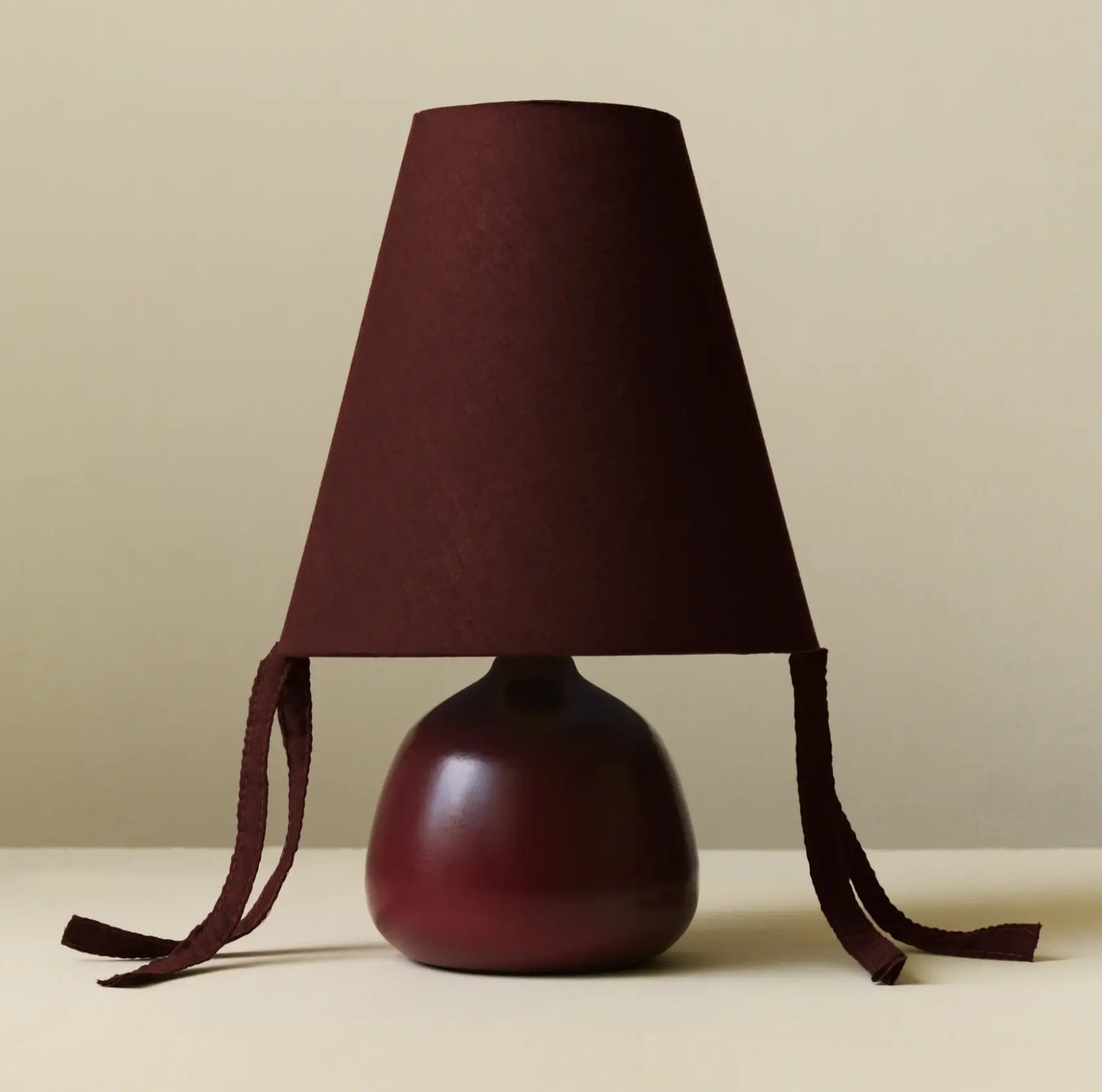 Petite Burgundy Table Lamp