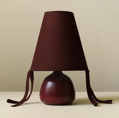 Petite Burgundy Table Lamp