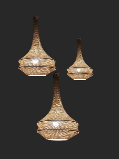 Oracabesa - Modern Crochet Lamp | Boho Light Pendant | Rustic Lampshade
