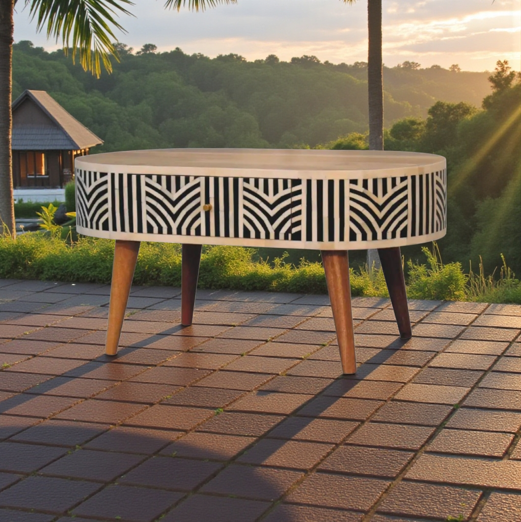Edessa Bone Inlay Coffee Table - DesignsByZuedi