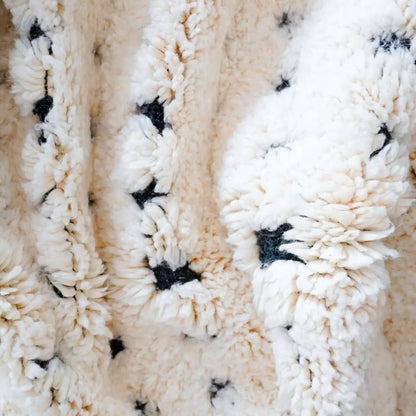 Black and white checkered Morroccan Rug